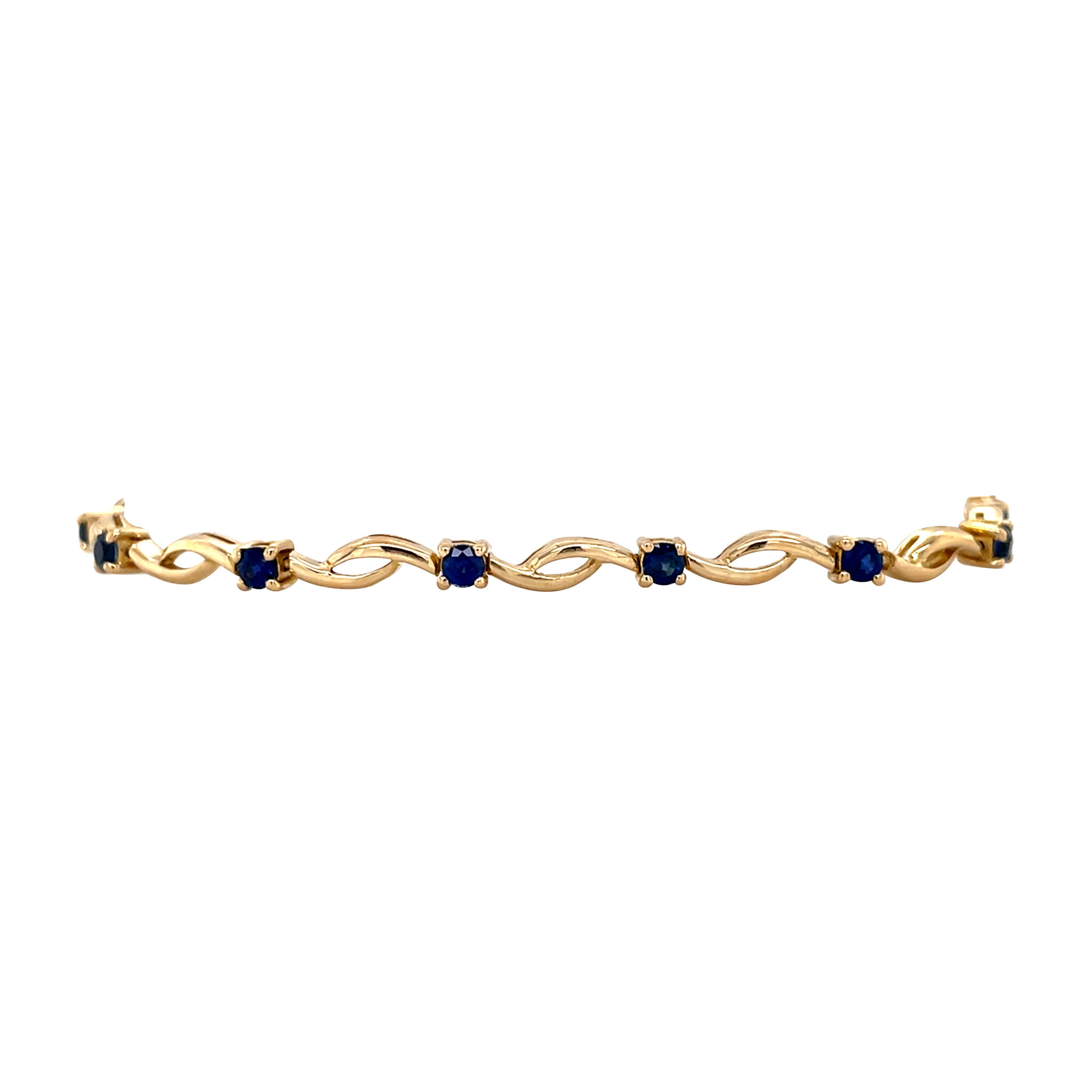 Gouden armband met saffier 18 krt